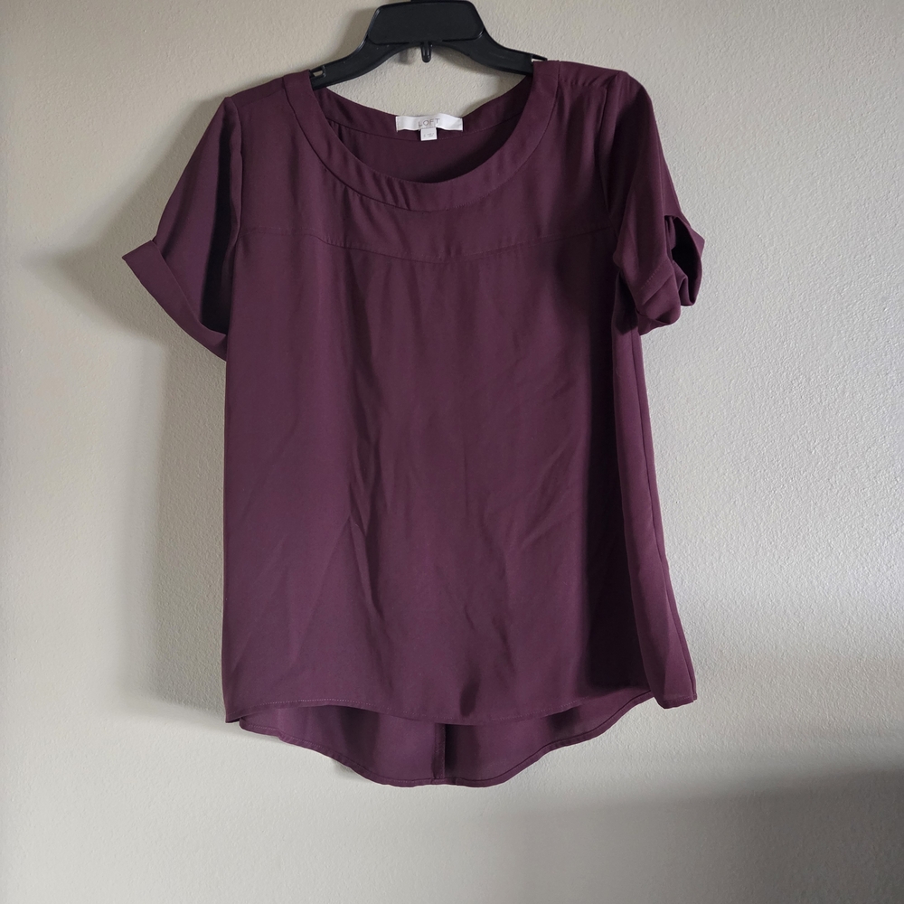 LOFT Rich Burgundy Women's Blouse